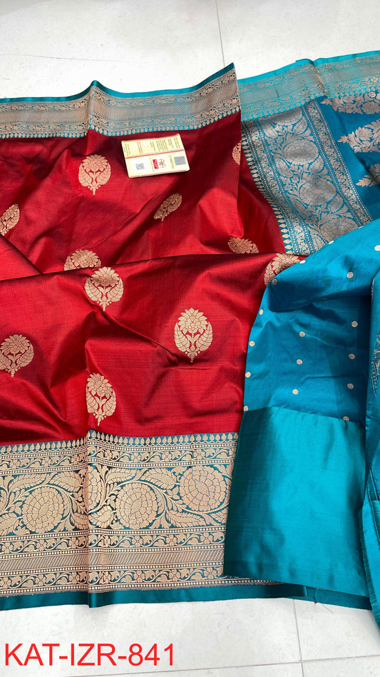 Pure Handloom banarasi KATAN **Checks +Meenakari* SAREE
                *KATAN Checks + Meenakari*
Silk Sarees with antique Jari 
*Rich Pallu
*  Blouse with Border
* Smooth & Soft Fabric