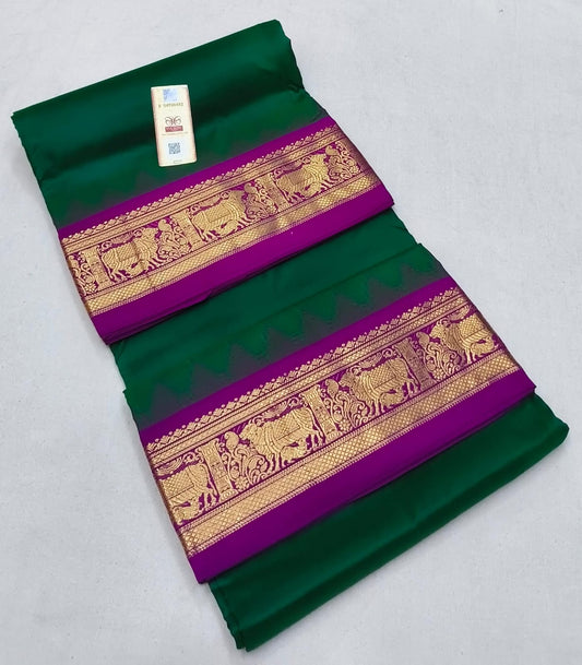 9 yards pure silk kanchipuram saree