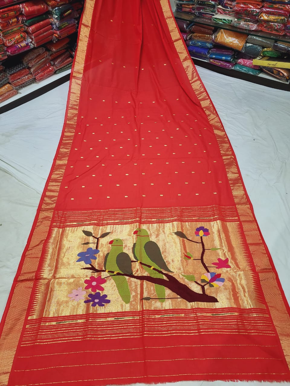 Aishwarya | Cotton Handloom Paithani Saree