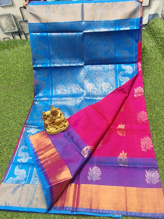 Sangeetha-handloom-uppada-pure-pattu-sarees| Handloom Uppada Pure Pattu Sarees