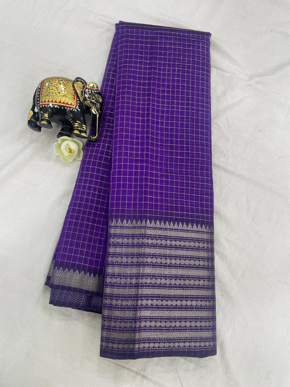 *Pure mangalagiri handloom Pattu sarees with rudraksha boarder*

*Saree all over small checks with big rudraksha boarder*

*Pallu blouse self*