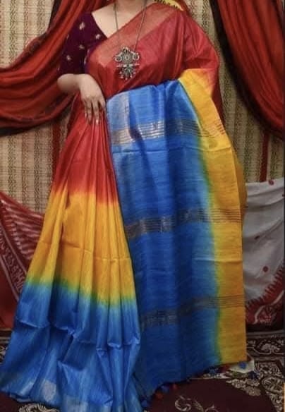 Cirnaya | Tussar Ghicha Dyed Saree