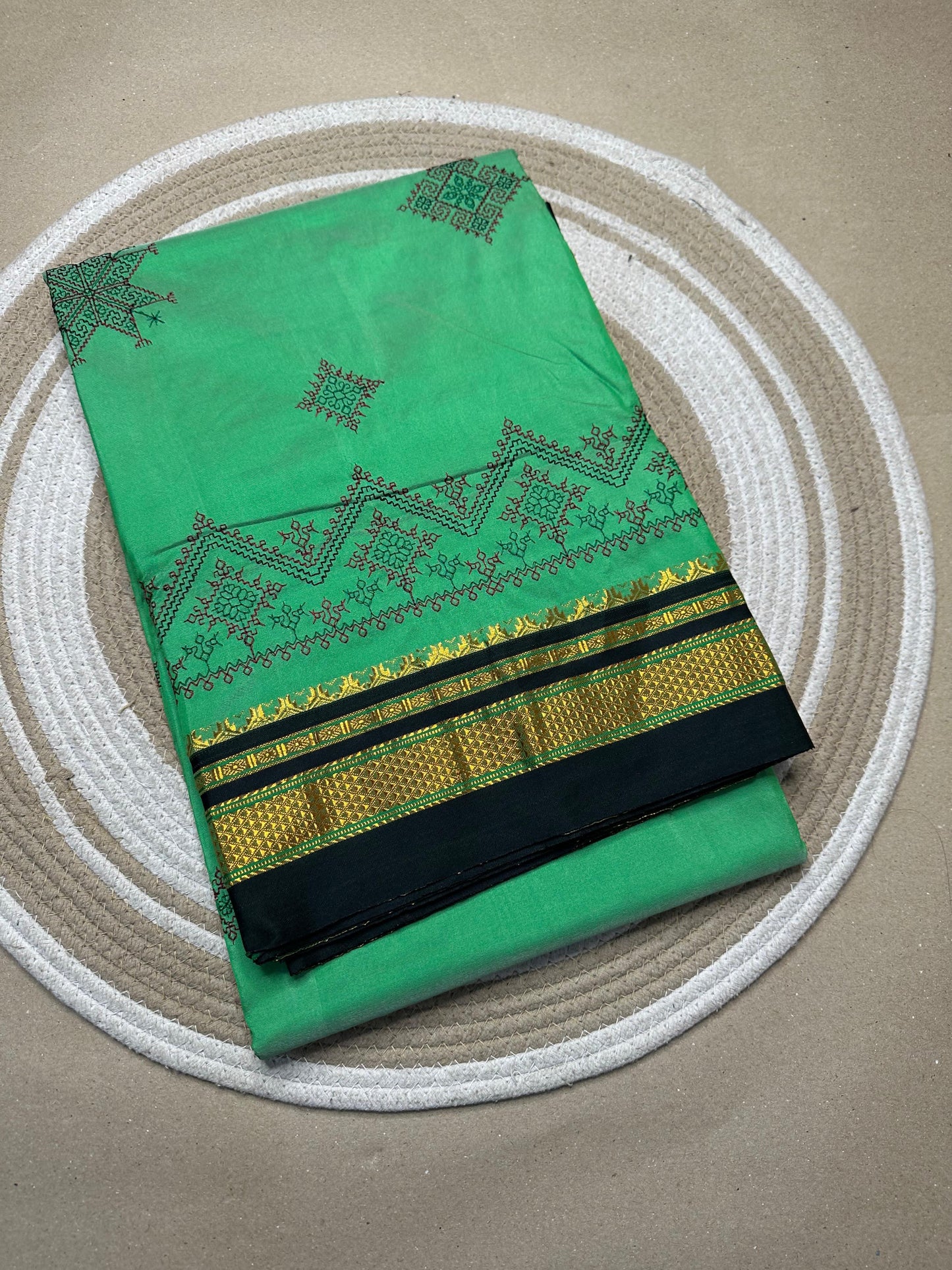 Kasangi | Kasuti Work on Cotton Saree