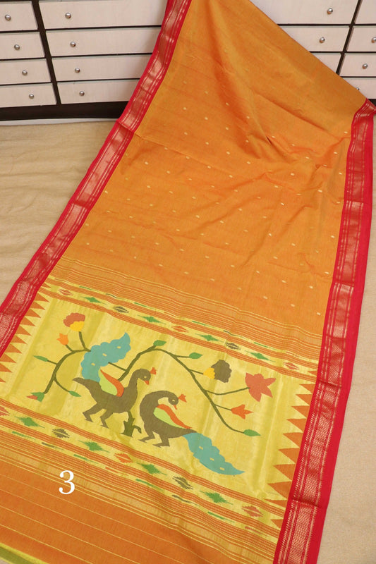 Samiksha | Cotton Handloom Paithani Saree