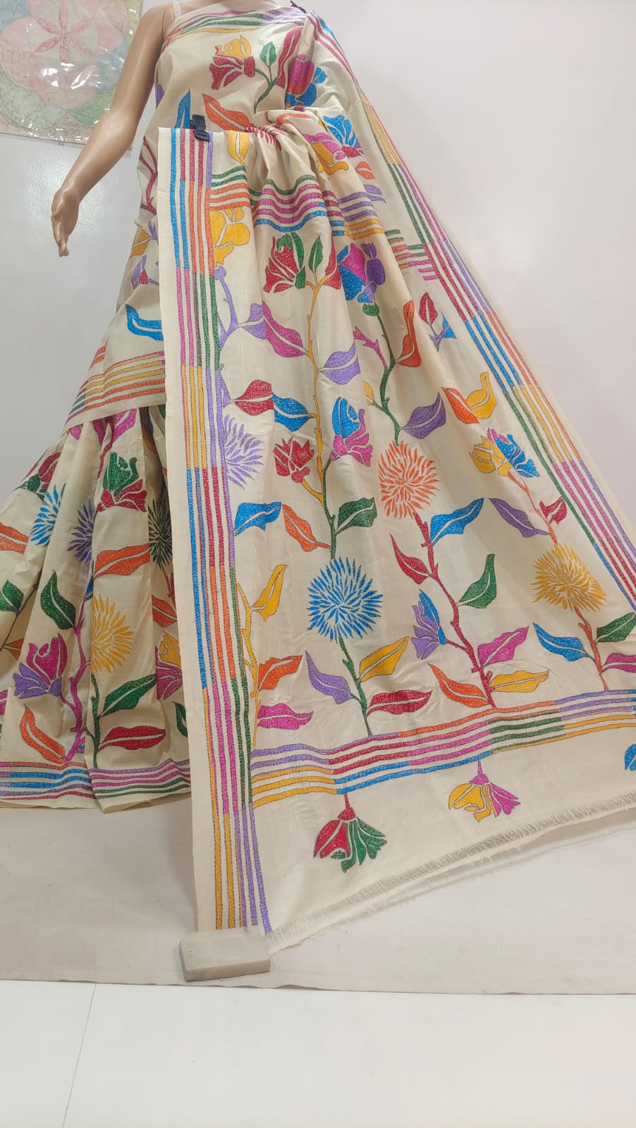 Pure Tassor kanthastich 
with bp 
Silk mark certified
