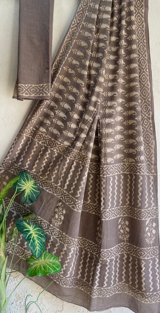 Madhulekha | Mul Cotton Blockprint Saree