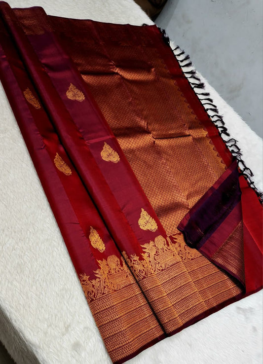 Bhusree | 2G Kanjeevaram Pure silk saree