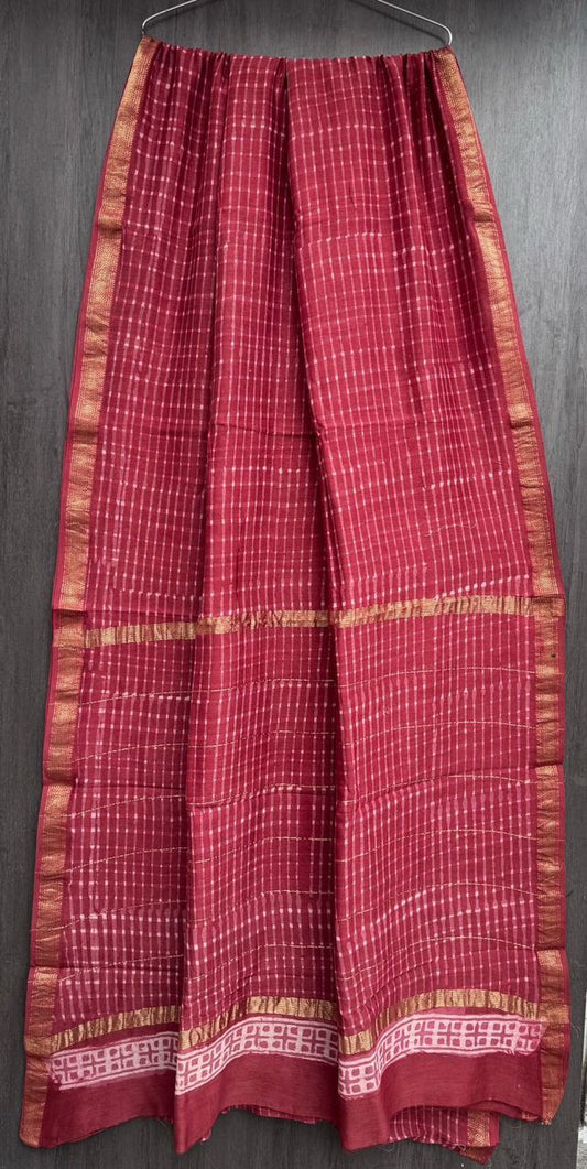 Bharati | Block printed with Maheshwari border
