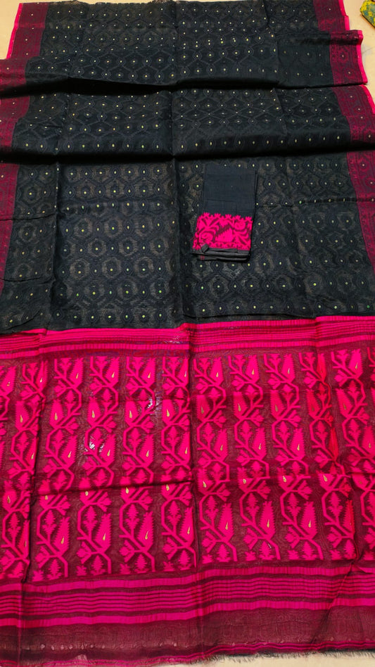 Jahnaviti | Half Silk Jamdani