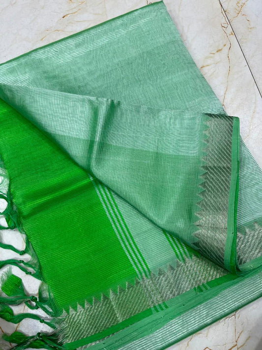 MANGALAGIRI pattu sarees
 with nizam border sarees.

Contrast blouse and pallu.