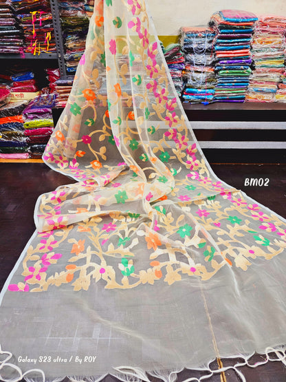 Yama-muslin-jamdani | Muslin jamdani sarees