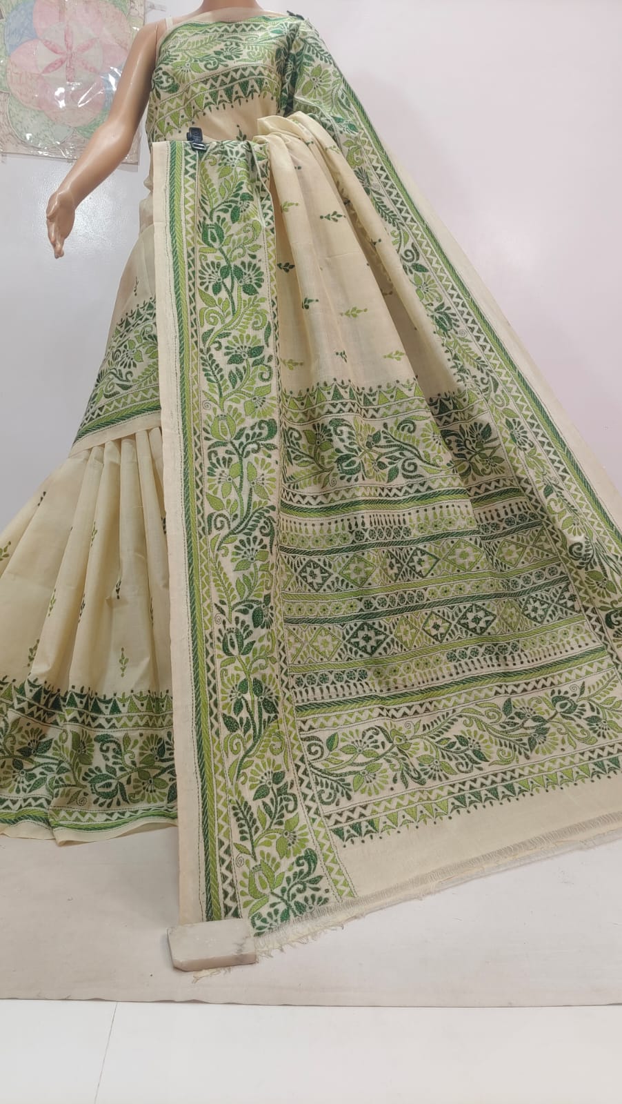 Pure Tassor kanthastich 
with bp 
Silk mark certified
