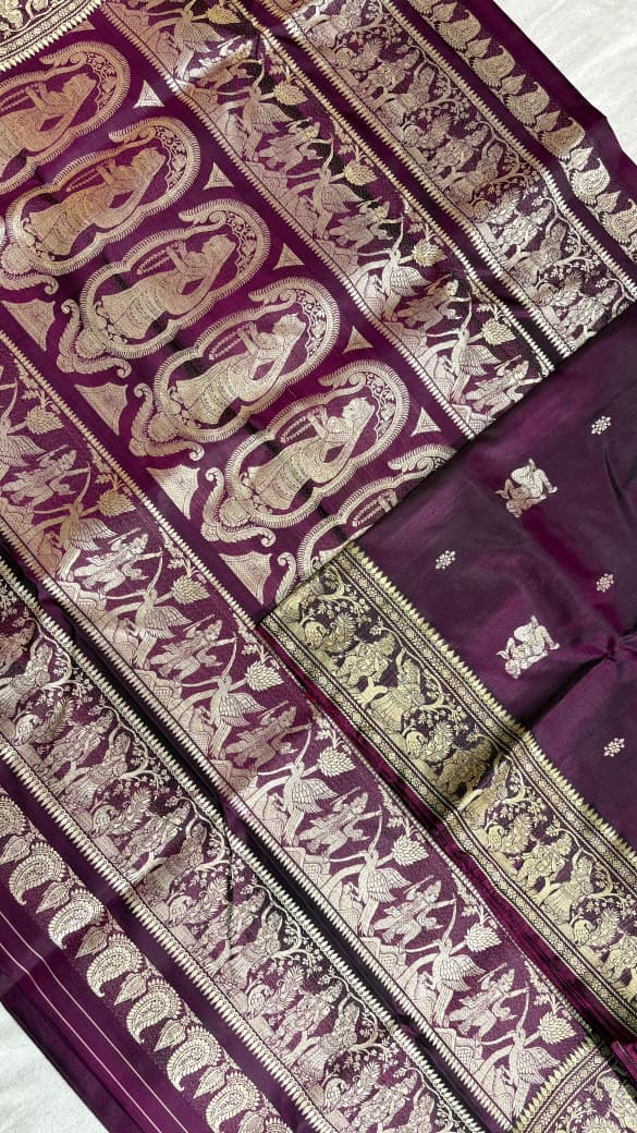 Baluchari sarees.
Material silk with bp.
With silkmark.