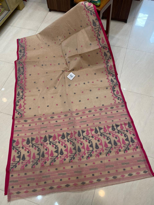 Javeria | handwoven Cotton Needlework jamdani saree