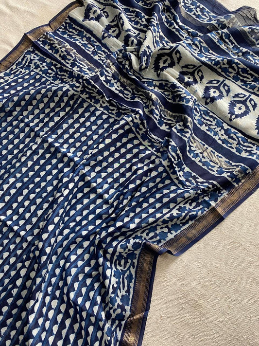 Let’s Wear #ethicallymade✅
🍁Beautifully Crafted Maheshwari Silk Saree  collection🍁
 Specially Designed in Bagru  jahota rapid dabu hand block print
100% Natural Dye
Fabric : Maheshwari Silk 
Length : 5.5 Meters
Blouse Piece : 0.90 Meter

