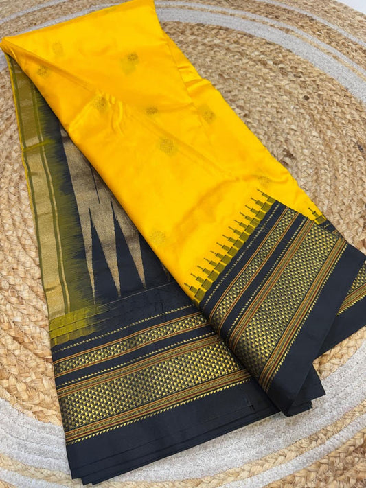 *All New Colours* 

*Exclusive silk ilkal saree*
*Pure silk korvai temple border* with *body butta* design superior quality ilkal saree & contrast blouse 
6.10mtrs length 
Full body pure silk 
Border, pallu & blouse semi silk
