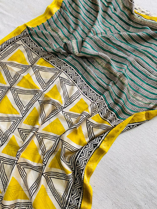 Let’s Wear #ethicallymade✅
🍁Beautifully Crafted Maheshwari Silk Saree  collection🍁
 Specially Designed in Bagru  jahota rapid dabu hand block print
100% Natural Dye
Fabric : Maheshwari Silk 
Length : 5.5 Meters
Blouse Piece : 0.90 Meter
