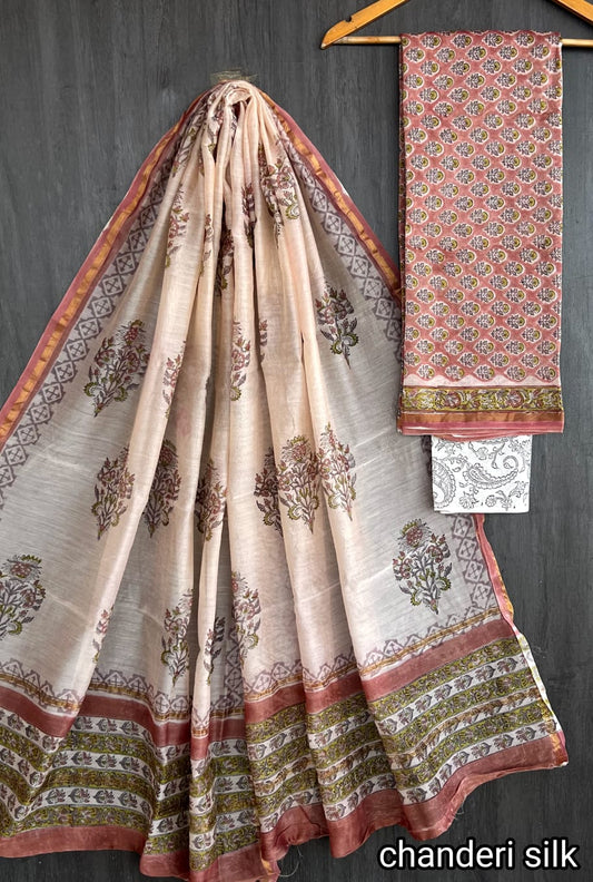 Chauhan | hand block printed chanderi sarees