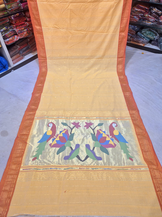 Omshika | Cotton Handloom Paithani Saree