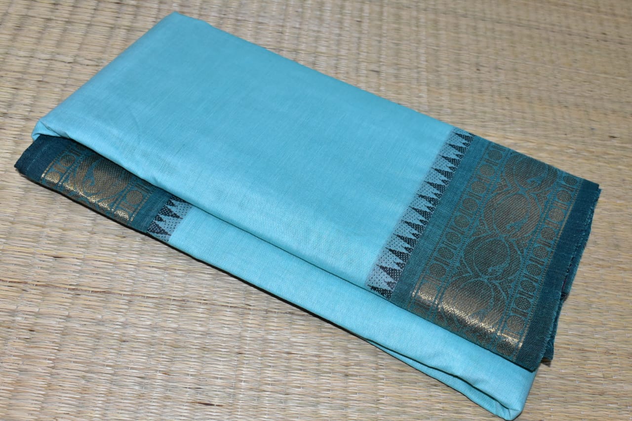 Chettinadu Cotton Saree in Blue