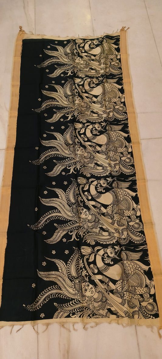 Kanti | Kalamkari dupatta on mangalagiri silk