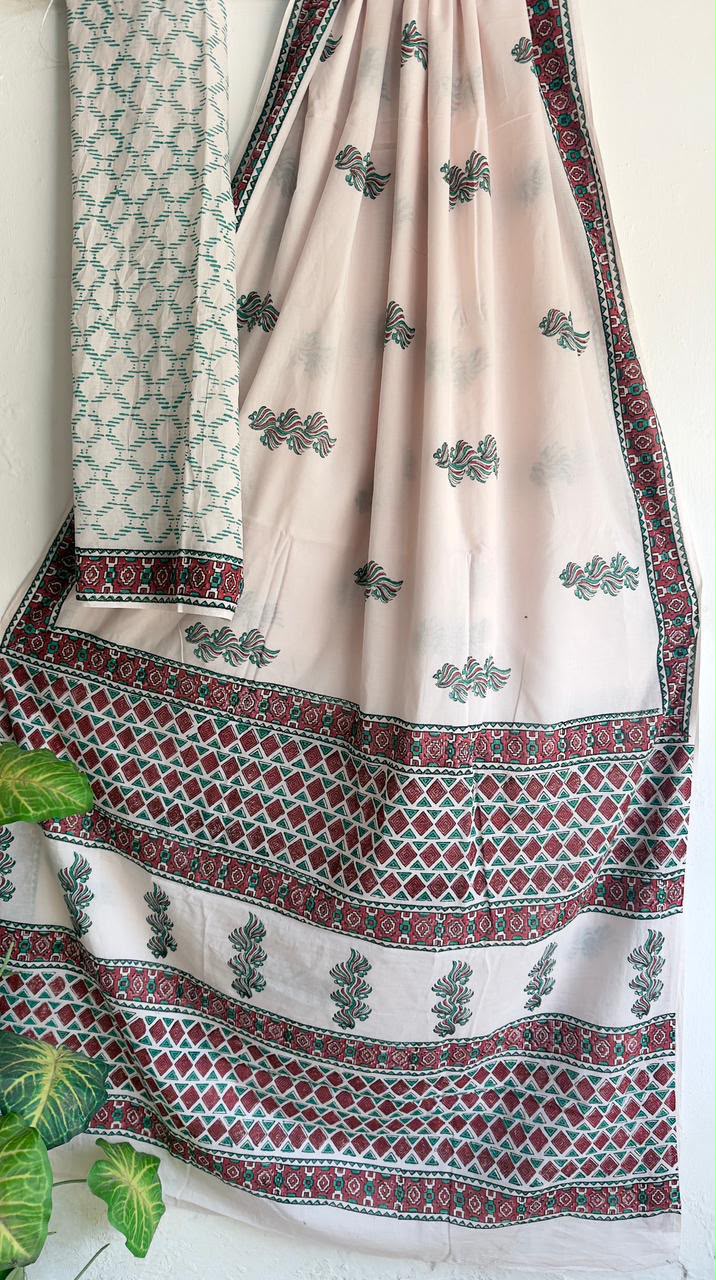 block prints on mul cotton