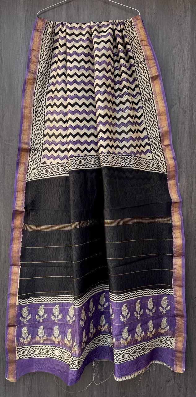 Bela | Block printed with Maheshwari border