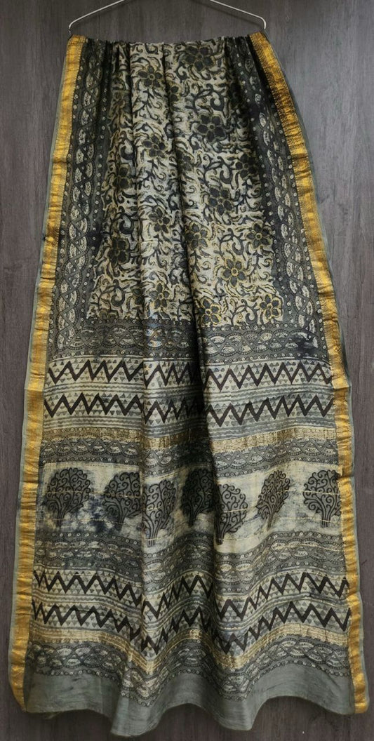 Binodini | Block printed with Maheshwari border