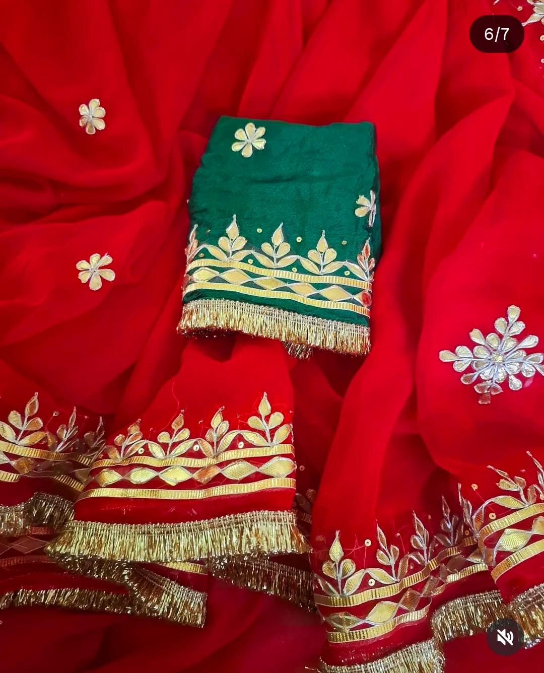 Ganish | Gota patti Saree