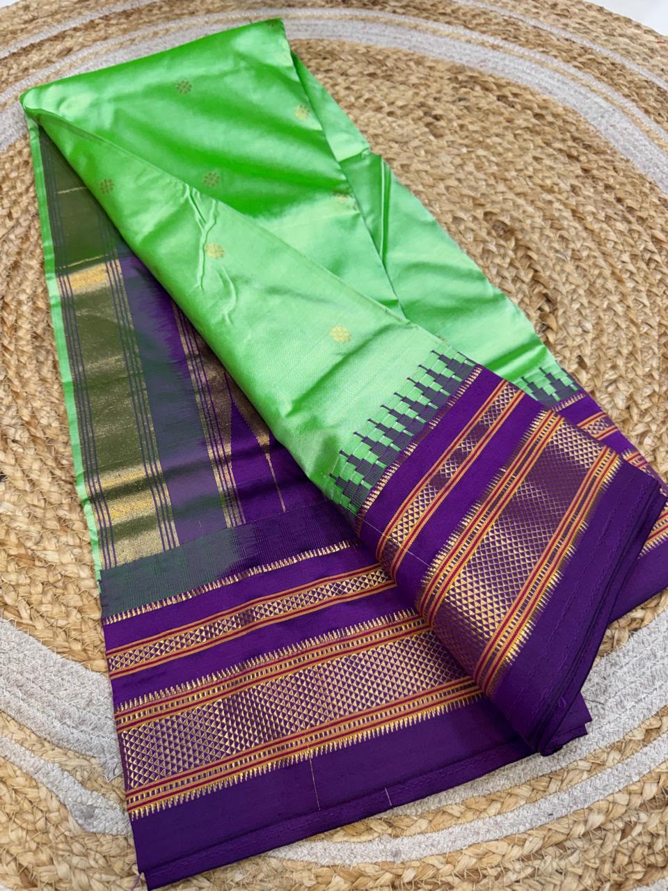 *All New Colours* 

*Exclusive silk ilkal saree*
*Pure silk korvai temple border* with *body butta* design superior quality ilkal saree & contrast blouse 
6.10mtrs length 
Full body pure silk 
Border, pallu & blouse semi silk

