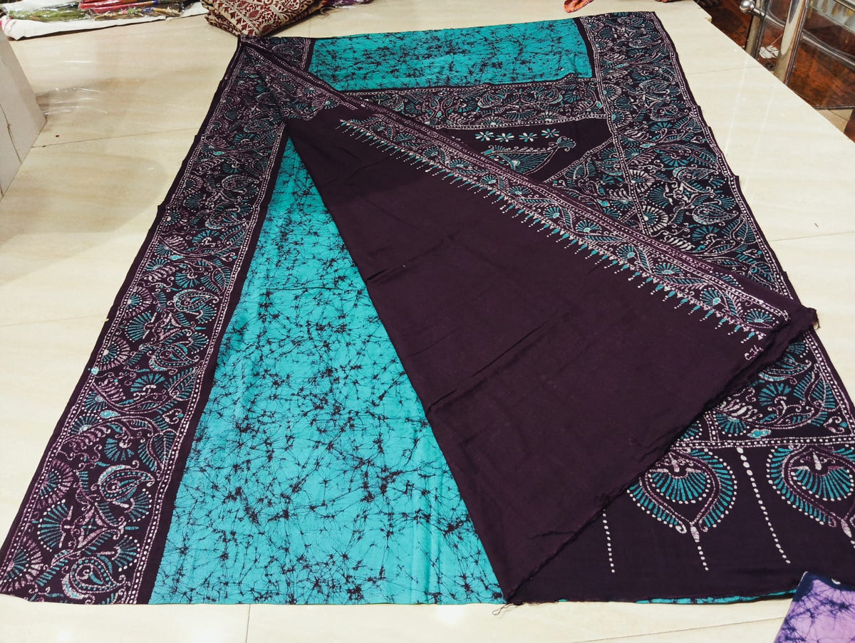 Cotton sorutuli handbatik saree with bp