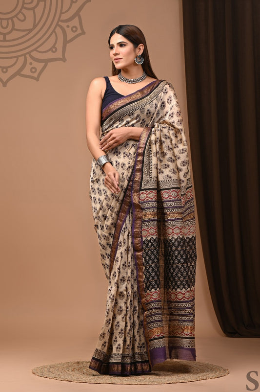 Minnie | Block prints on cotton silk