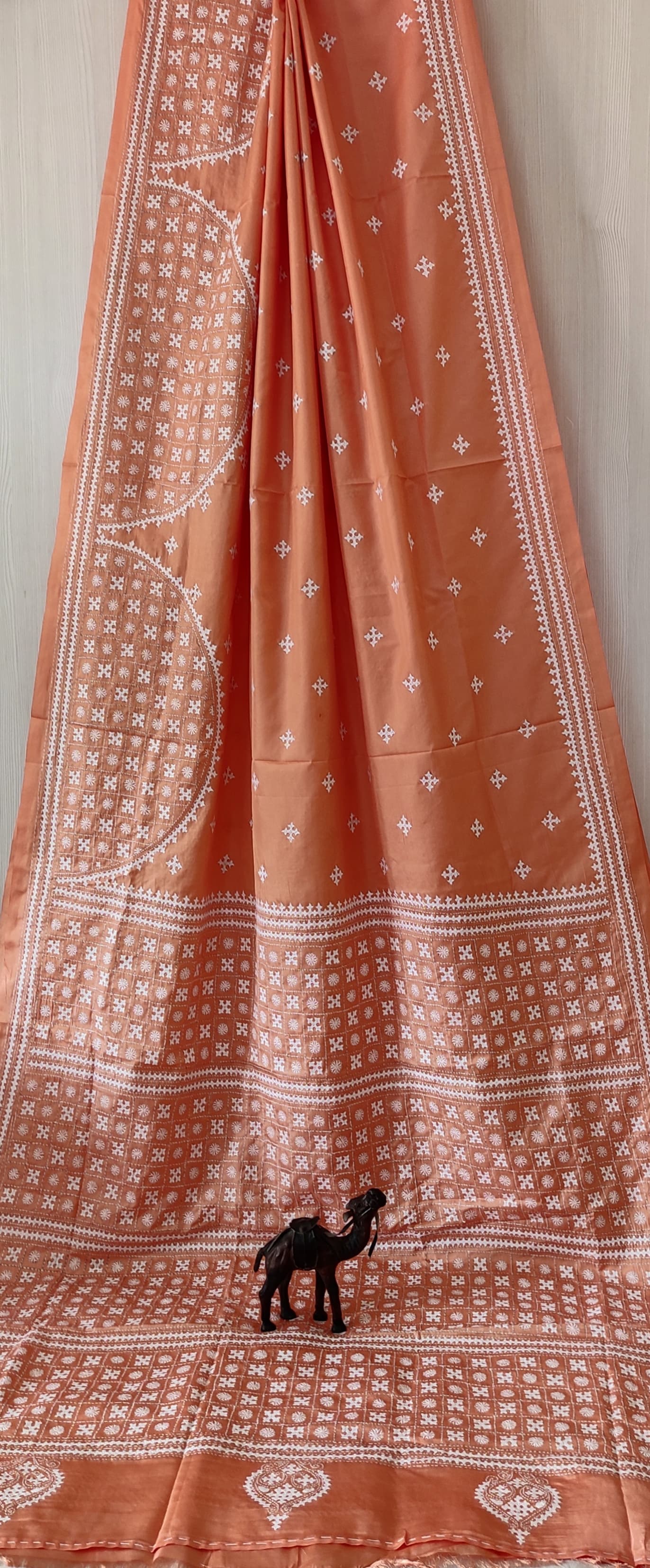 Kamalbai |  Blended silk saree with Kantha Embroidery
