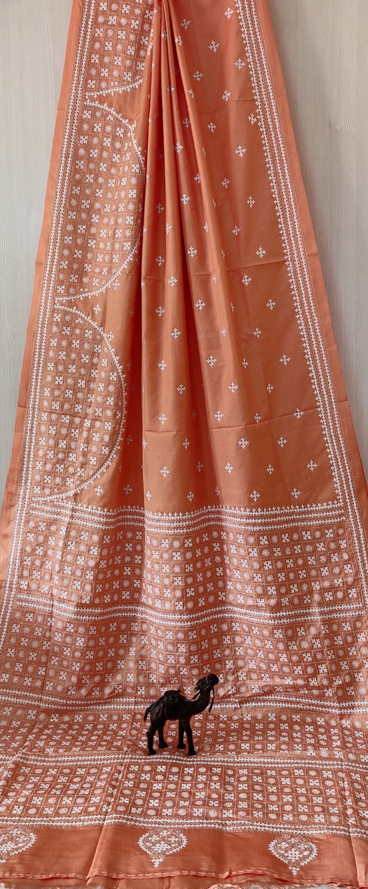 Kamalbai |  Blended silk saree with Kantha Embroidery