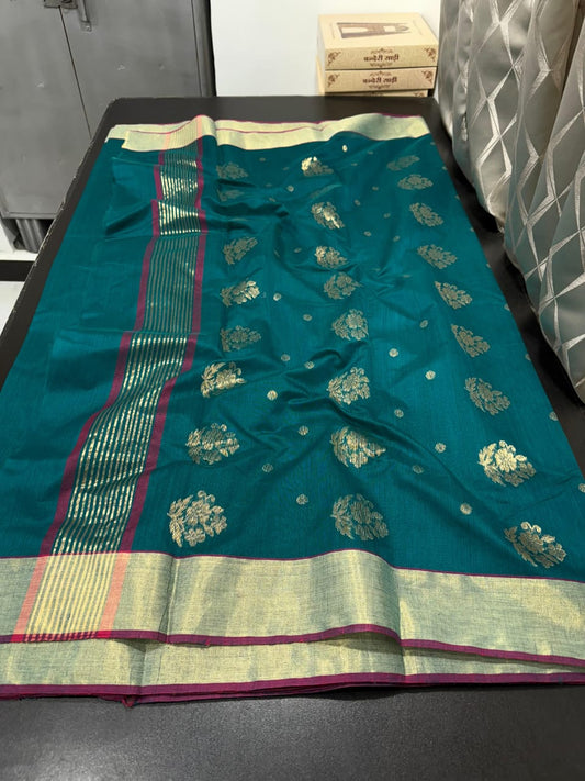 Chandresh | Cotton Silk Chanderi Saree