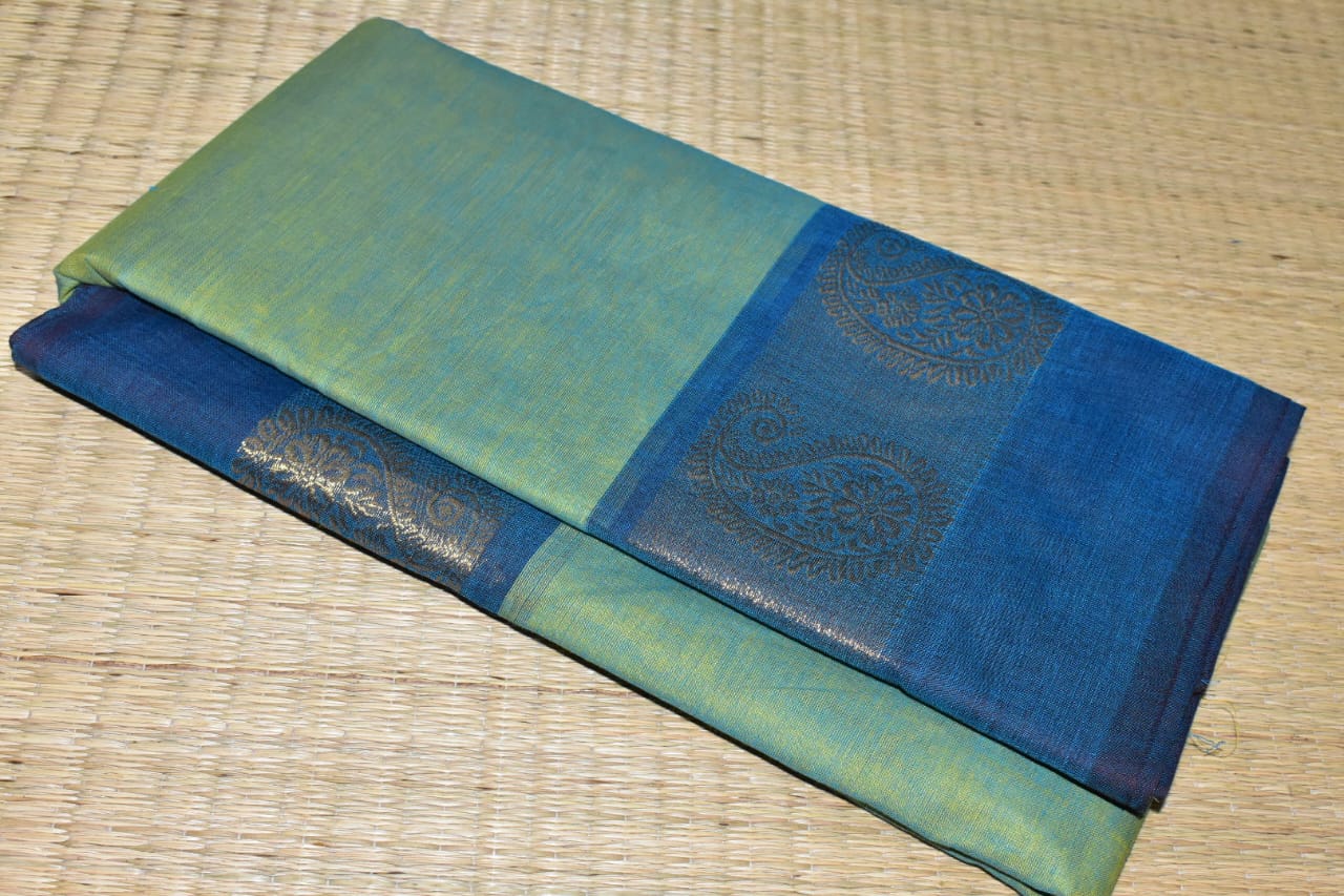 Chettinadu Cotton Saree in Blue