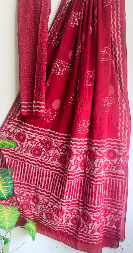 block prints on mul cotton