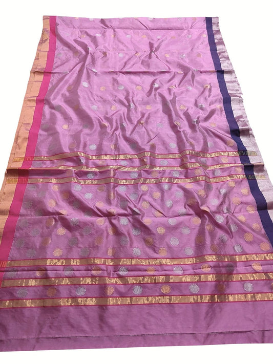 Chandshila | Katan Silk Chanderi Saree