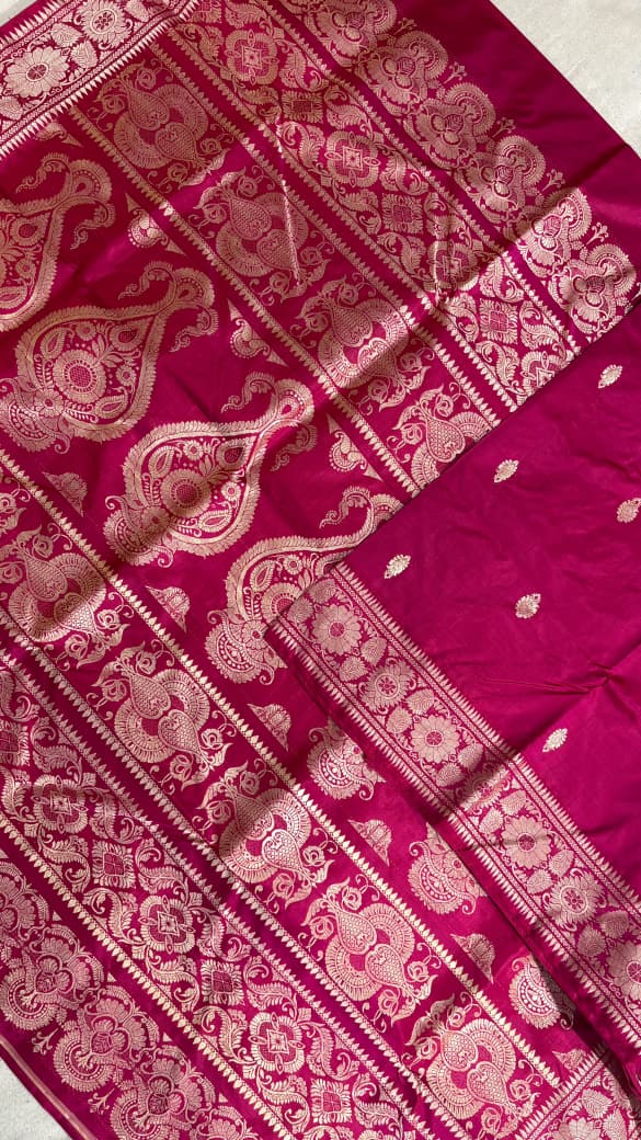 Baluchari sarees.
Material silk with bp.
With silkmark.