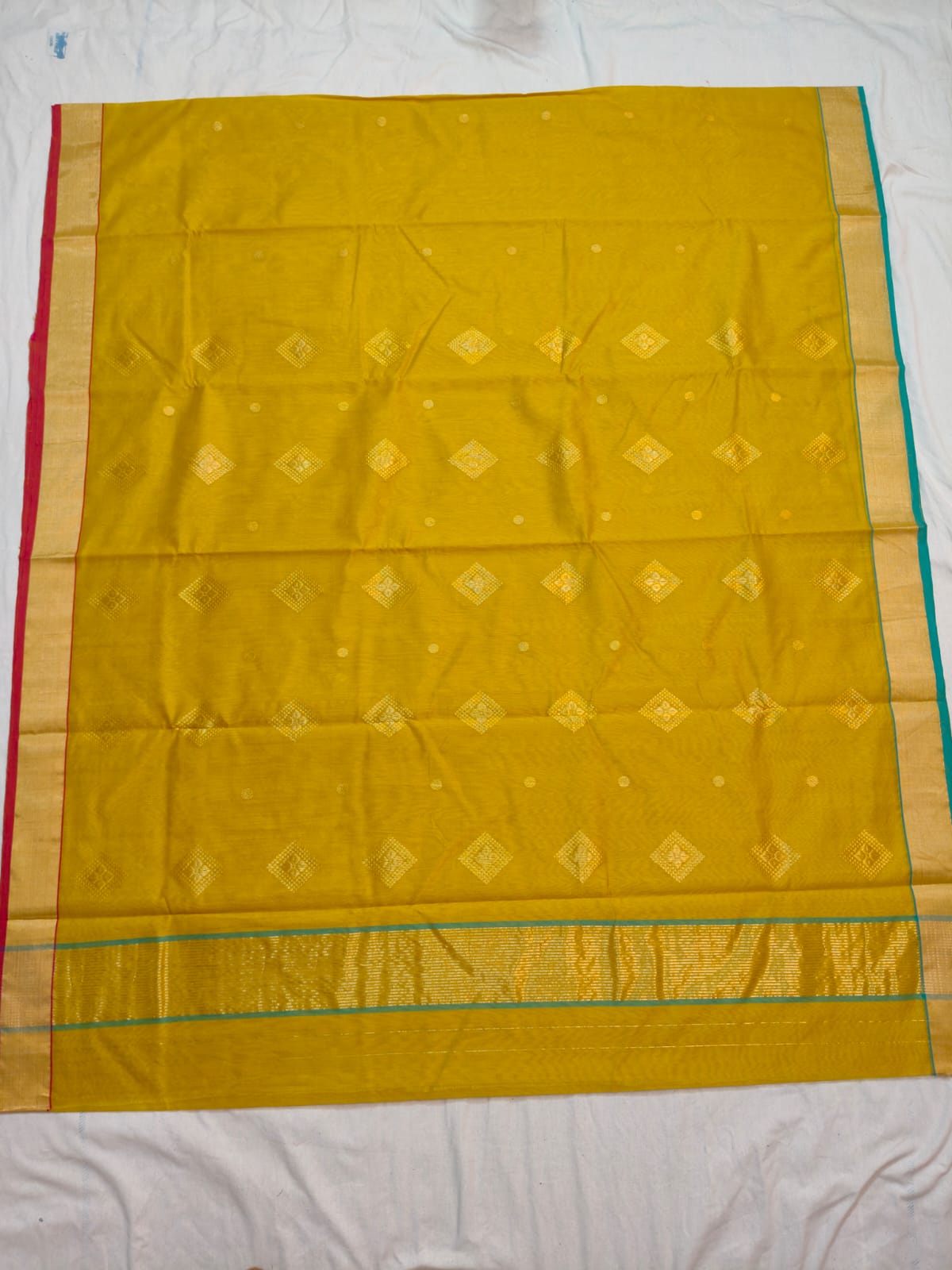 Silk y cotton 
Chanderi
 saree 
