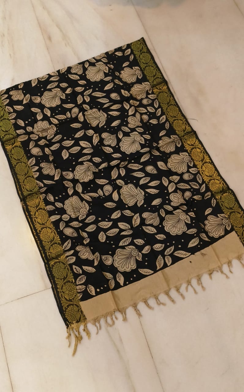 Dongra | Kalamkari-Silk-Dupatta