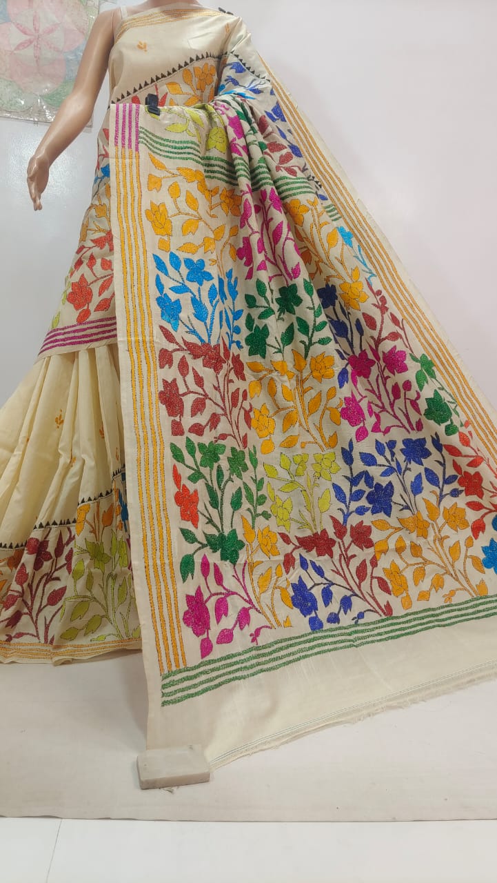 Pure Tassor kanthastich 
with bp 
Silk mark certified
