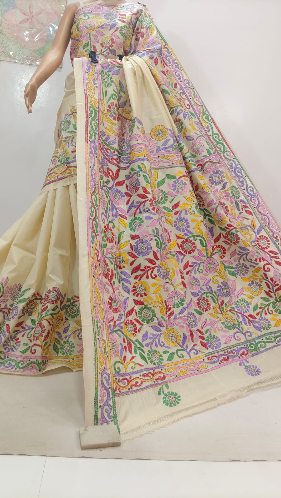 Pure Tassor kanthastich 
with bp 
Silk mark certified
