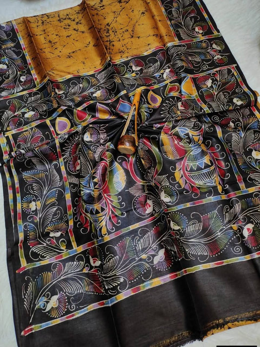 Baidehi | Batik on Murshidabad silk