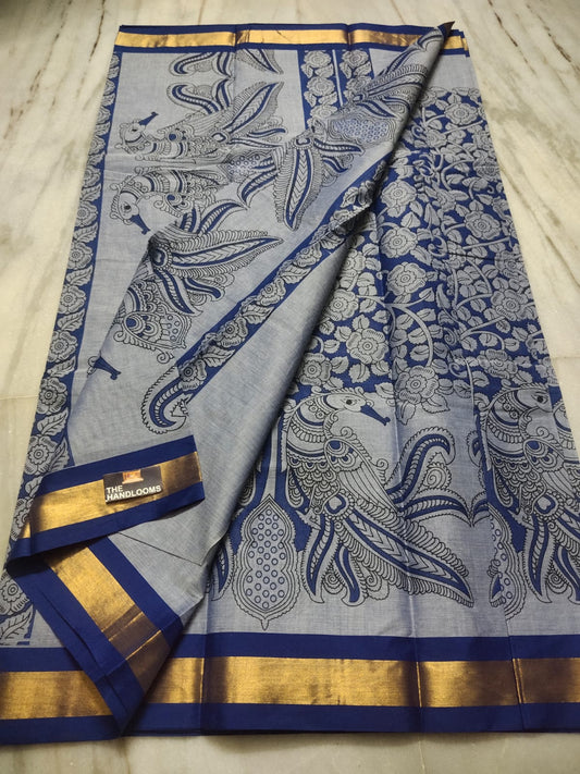 Manthika | Mangalagiri Screen Printed Saree