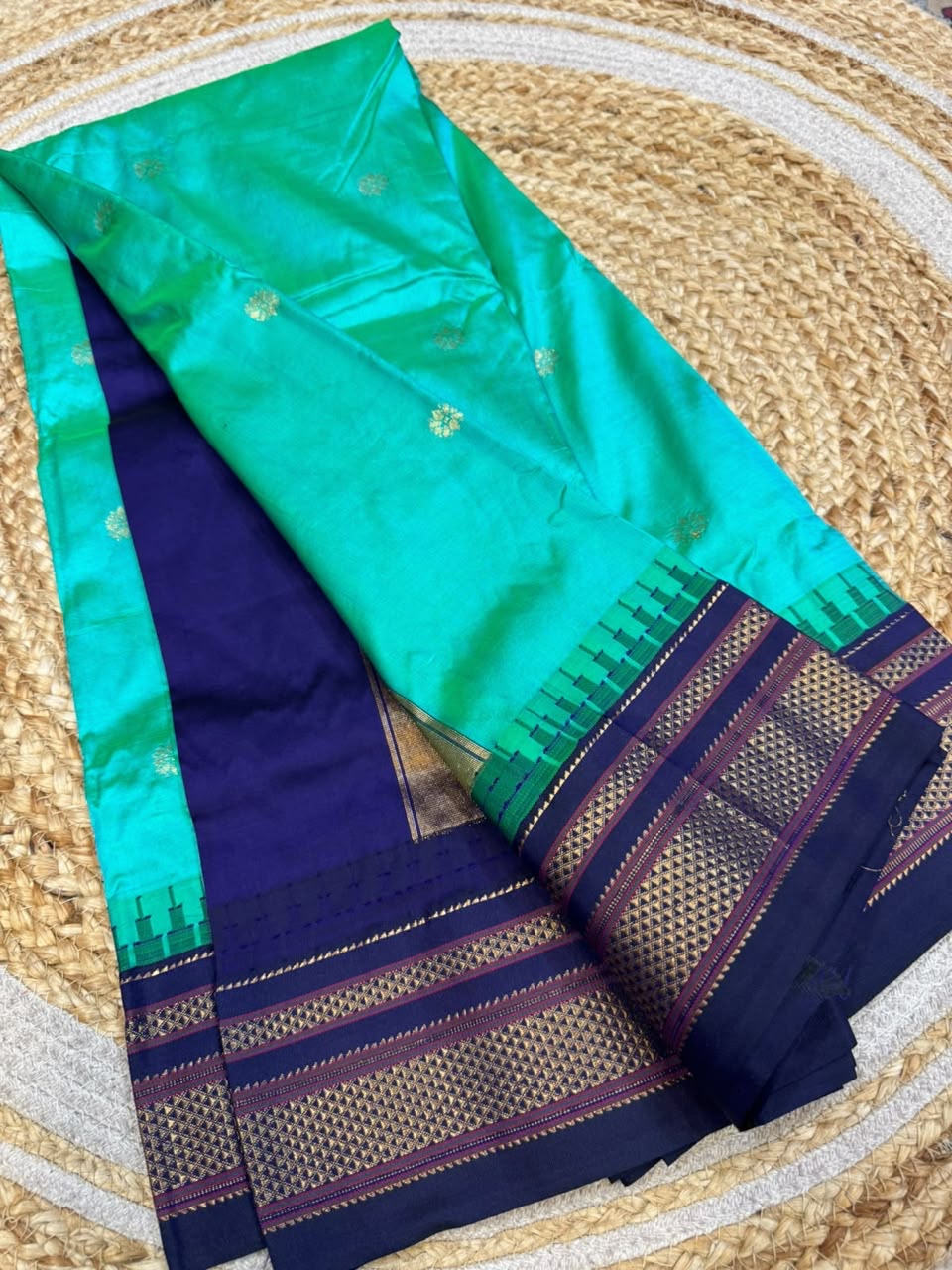 *All New Colours* 

*Exclusive silk ilkal saree*
*Pure silk korvai temple border* with *body butta* design superior quality ilkal saree & contrast blouse 
6.10mtrs length 
Full body pure silk 
Border, pallu & blouse semi silk 