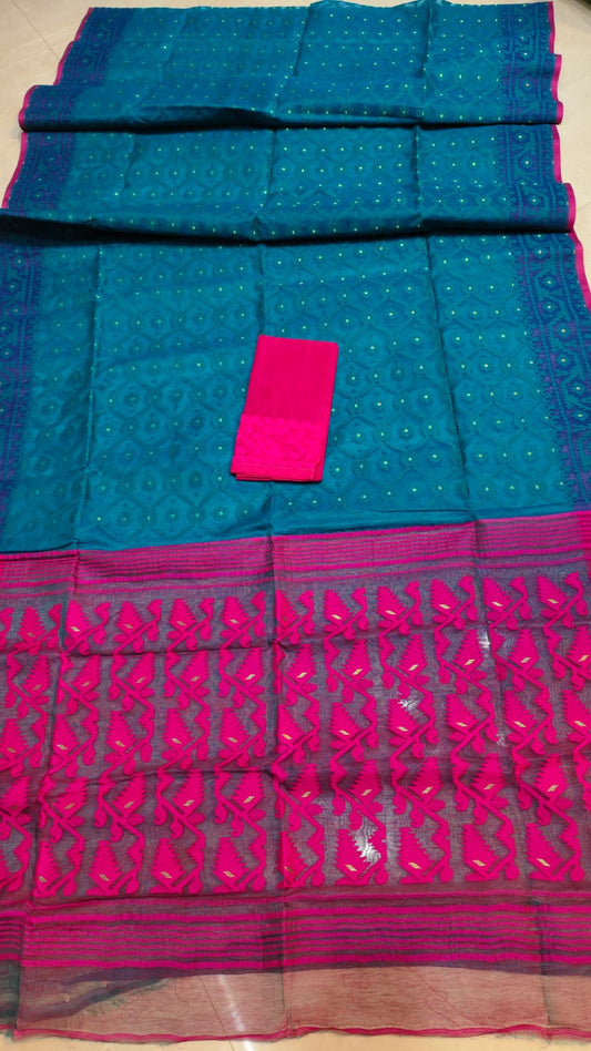 Jahnaviika | Half Silk Jamdani