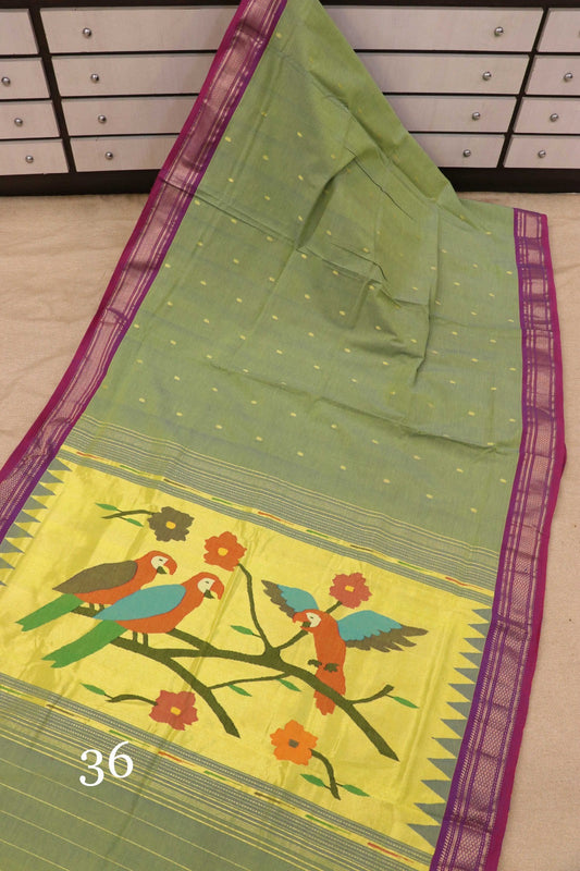 Waryni | Cotton Handloom Paithani Saree