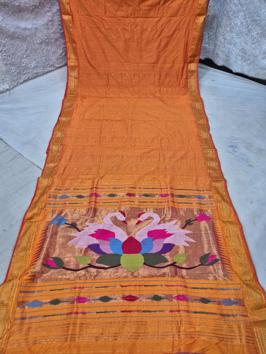 Pure Cotton handwoven paithani saree