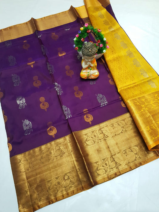 🌹uppada pattu🌹
💐🌹 Kanchi border Kalanjali buta sarees 
 🌹Good quality 💐👌👌👌
 Fabric: uppada pattu/pattu 💐💐
